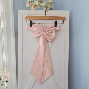 David's Bridal Light Pink Girls Formal Dress Sash